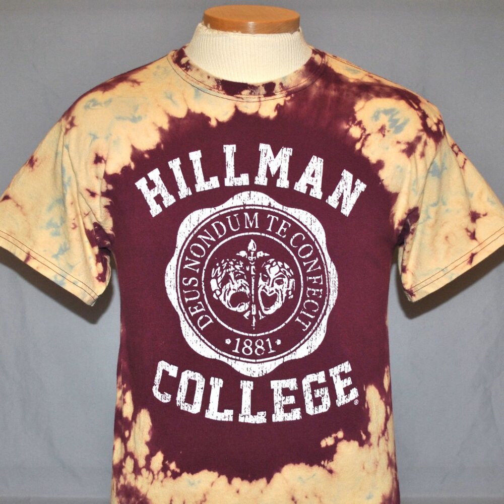 Hillman College Size Medium Tie Dye A Different World Graphic Tee Gildan - Picture 4 of 7